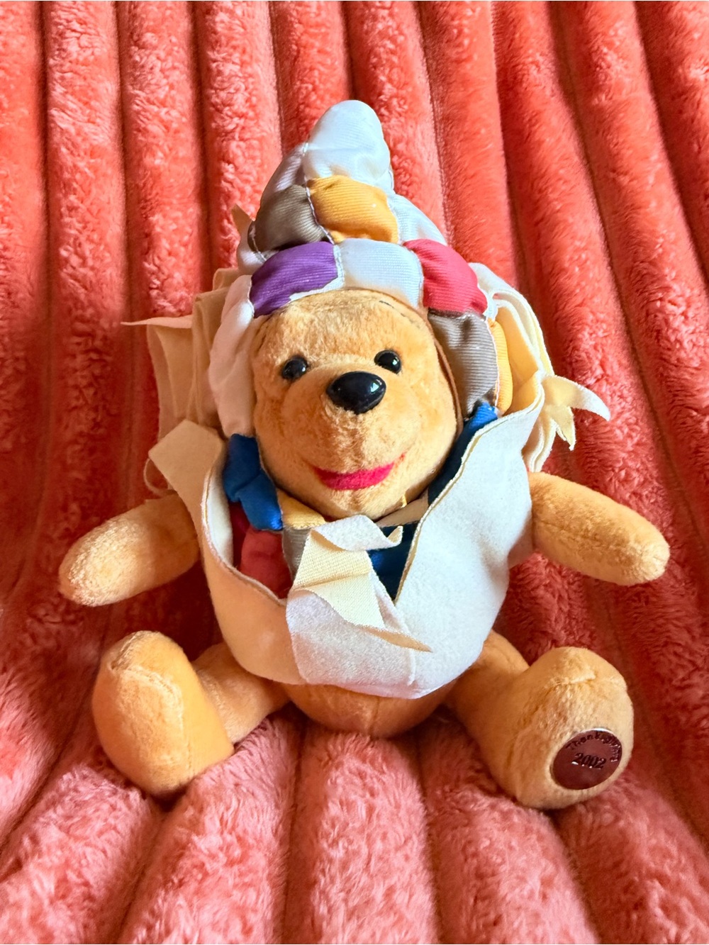 NWT’s 2002 Disney Winnie The Pooh Corn Thanksgiving Pooh Bean Bag - Keepsake